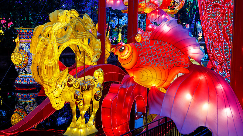 自贡花灯制作，花灯制作，自贡花灯