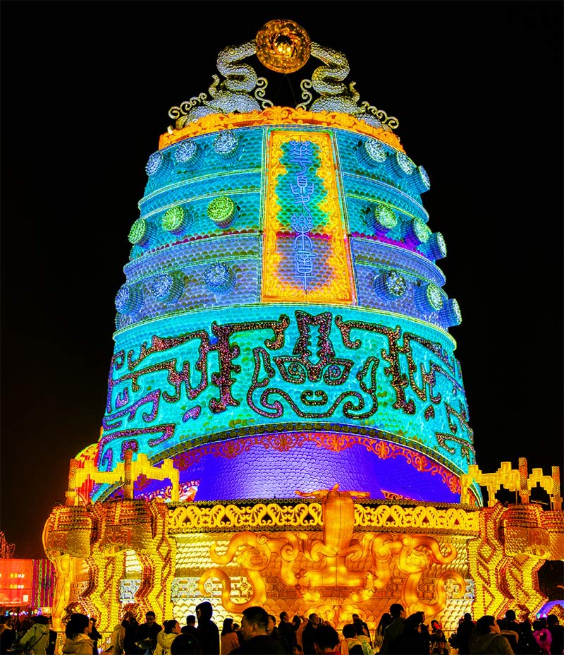 巨大型自贡彩灯,彩灯制作,瓷器灯
