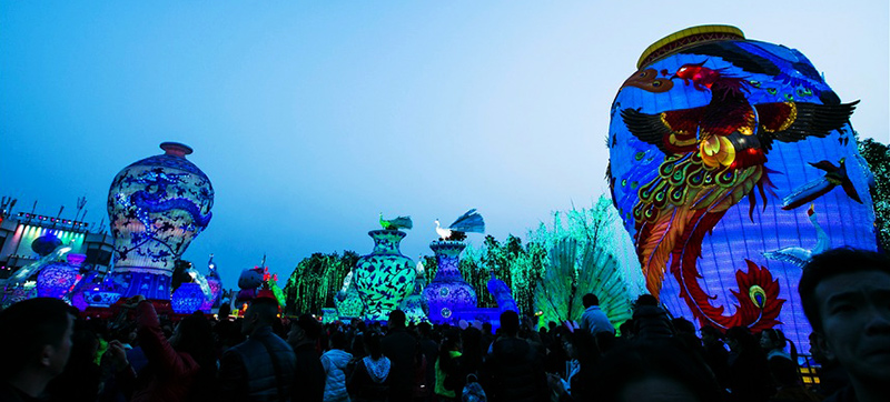 彩灯制作，春节自贡彩灯，