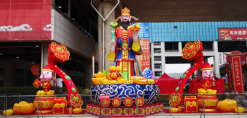 财神花灯定制，花灯定制，