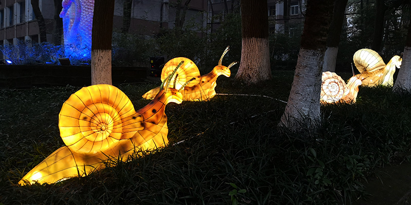蜗牛花灯制作，昆虫花灯，