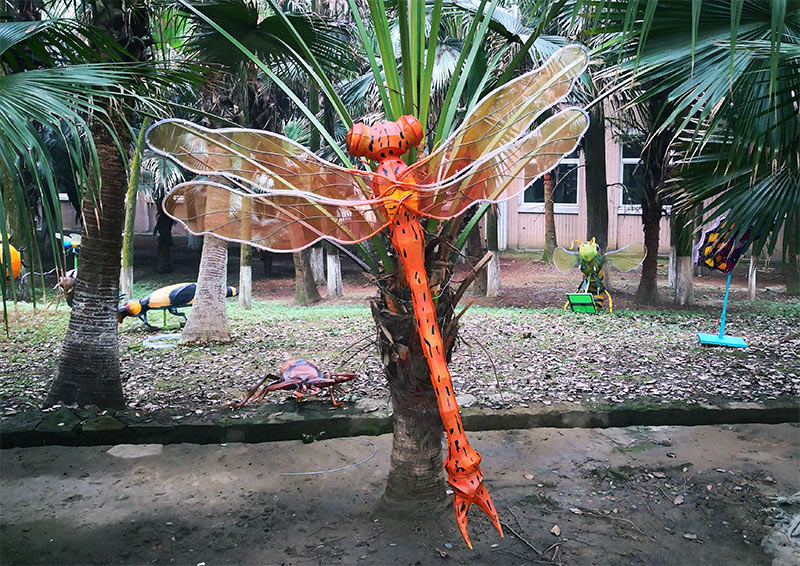 蜻蜓彩灯，昆虫彩灯制作，