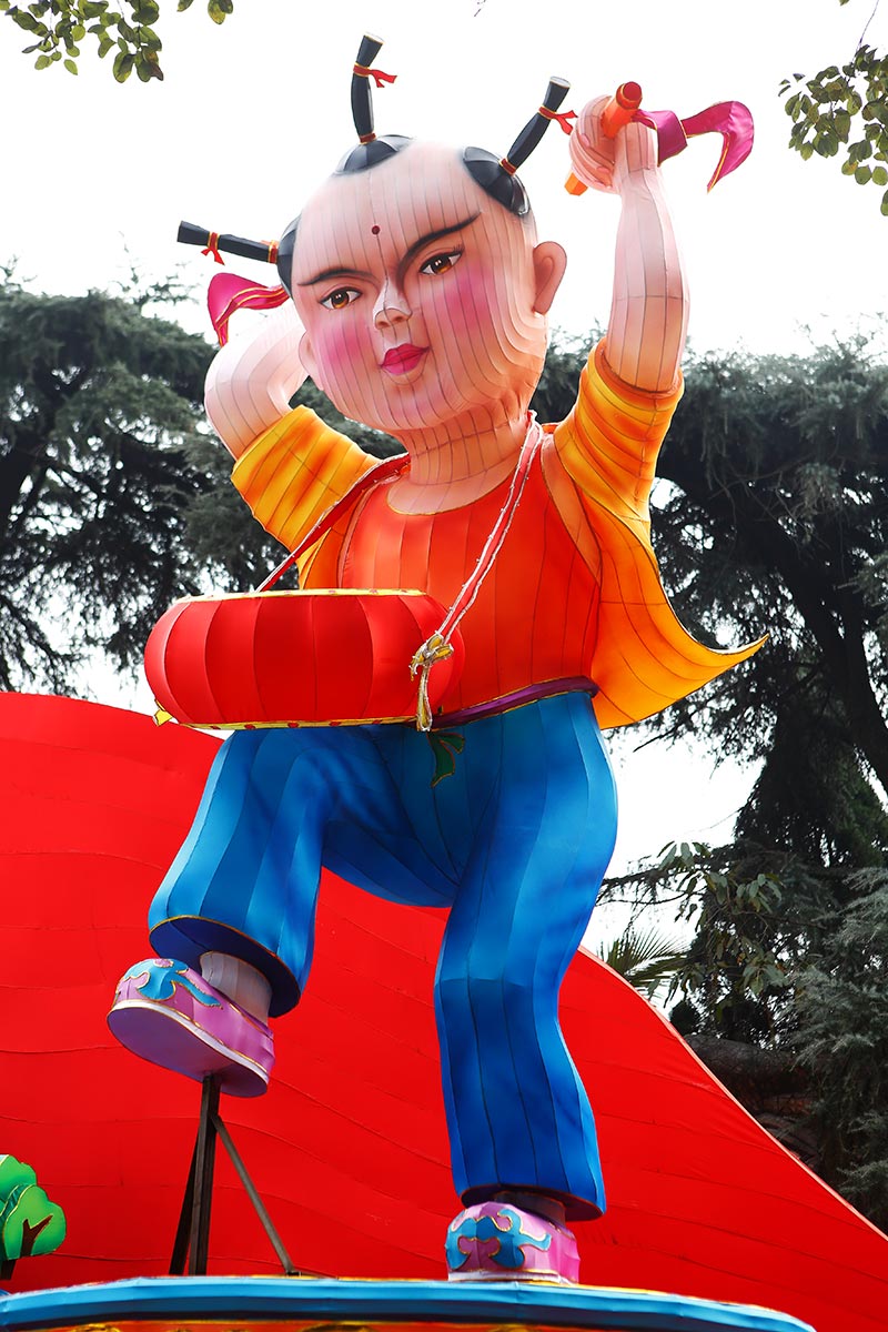 政治主题彩灯，