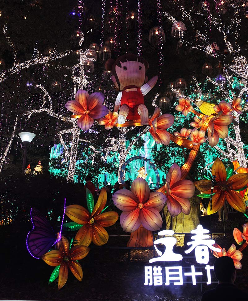 节气彩灯，立春彩灯，