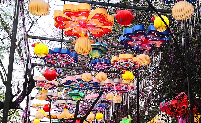 廊道彩灯，彩灯制作，