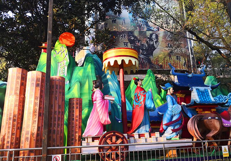 三国题材彩灯,彩灯制作,