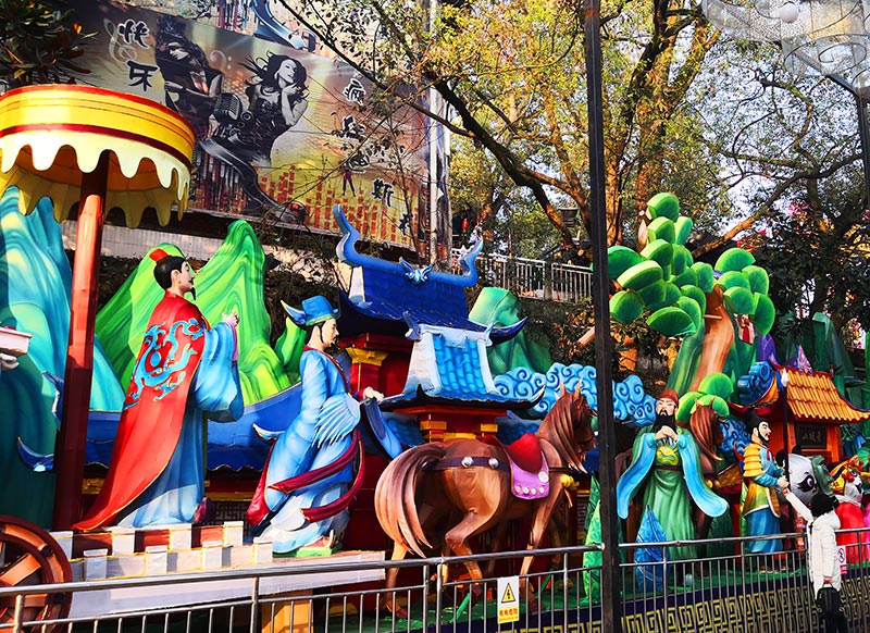 三国题材彩灯,彩灯制作,