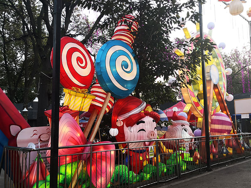 卡通彩灯制作，猪猪侠彩灯，