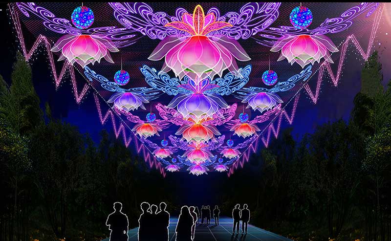 通道花灯,花灯制作,