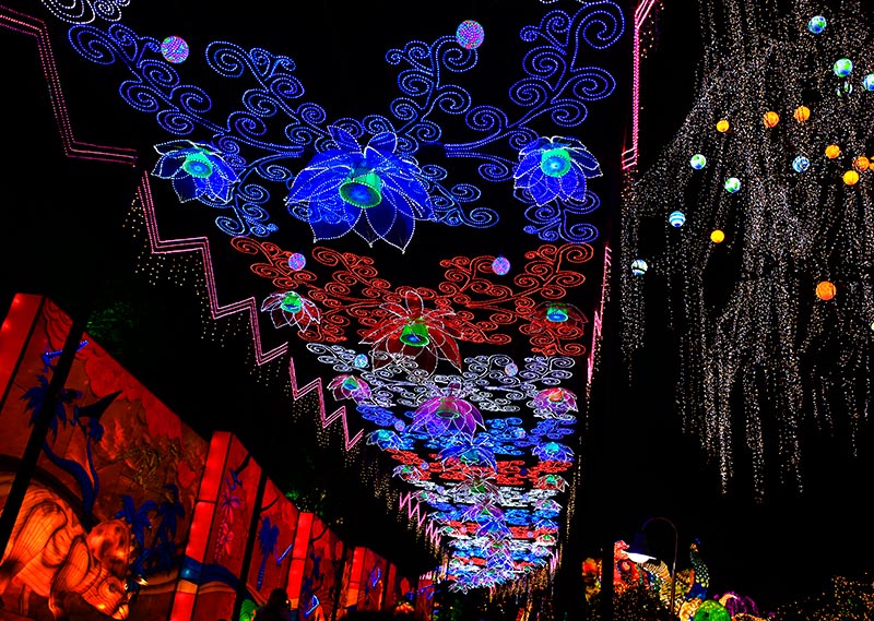 通道花灯,花灯制作,