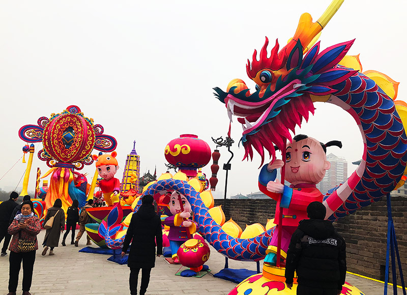 传统花灯，花灯制作，舞龙灯，