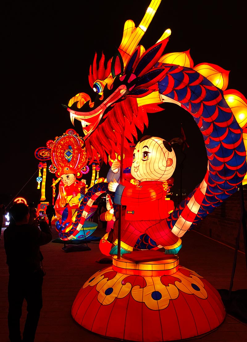 传统花灯，花灯制作，舞龙灯，