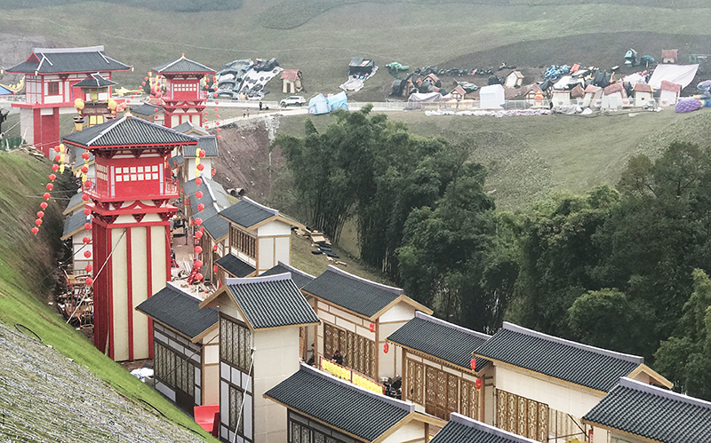 仿古彩灯建筑，上元彩灯，自贡灯会，