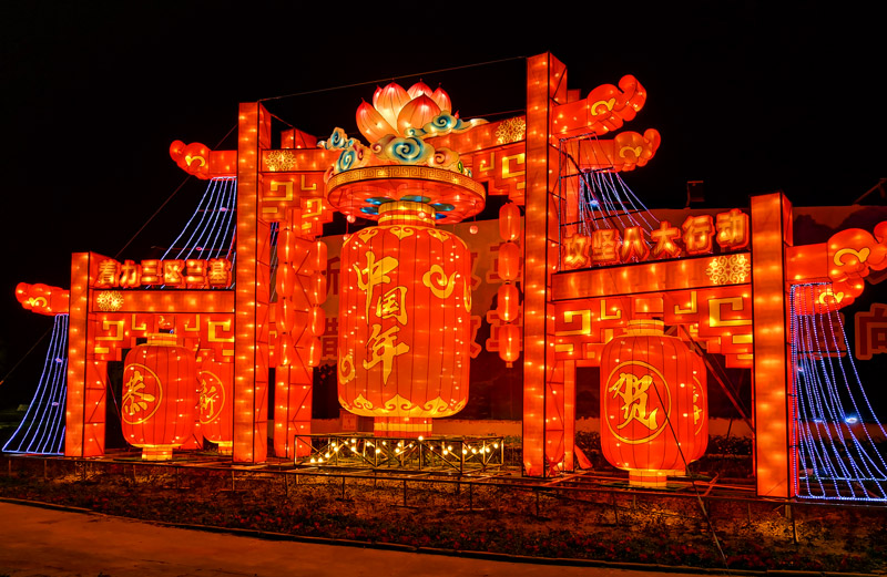 经典春节彩灯制作案例——《中国年》春节彩灯，传统花灯，彩灯设计，传统彩灯定制