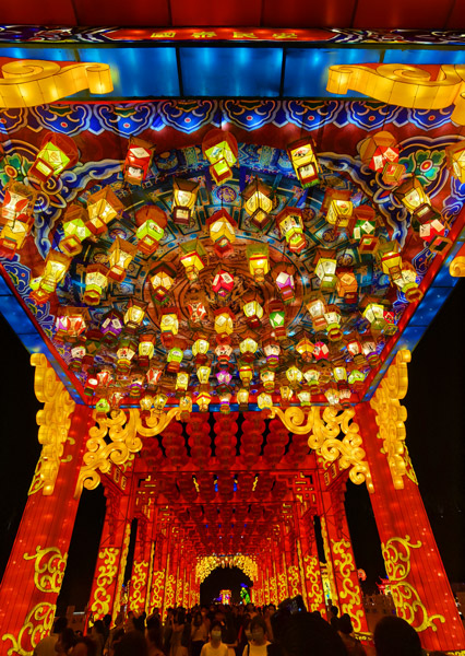 自贡彩灯花灯制作——春节大型廊灯